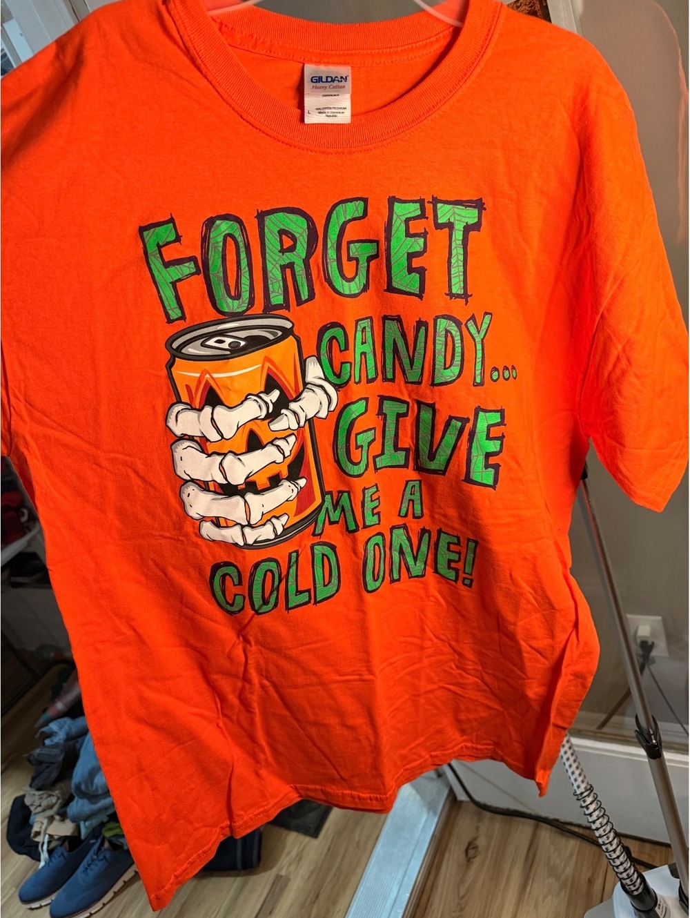 Orange Forget Candy Give Me a Cold One Graphic T Shirt